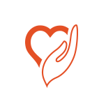 Cartia heart in hand vector image